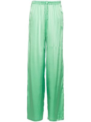 Ermanno Scervino satin straight trousers - Green