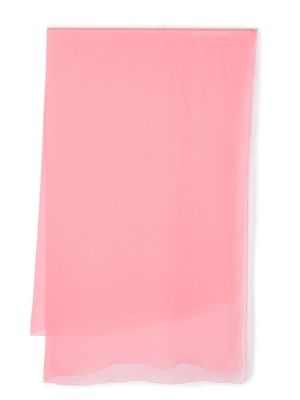 Ermanno Scervino semi-sheer silk scarf - Pink