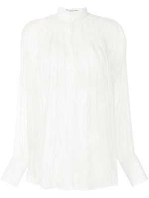 Ermanno Scervino sheer chiffon blouse - White