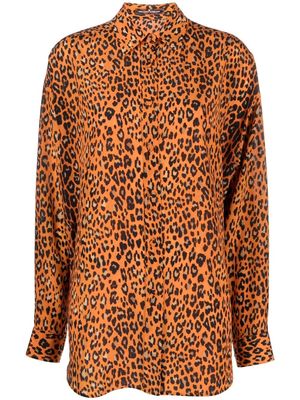 Ermanno Scervino silk leopard print blouse - Orange