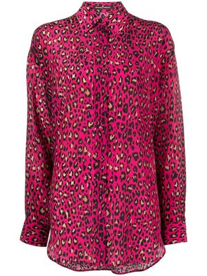 Ermanno Scervino silk leopard print blouse - Pink