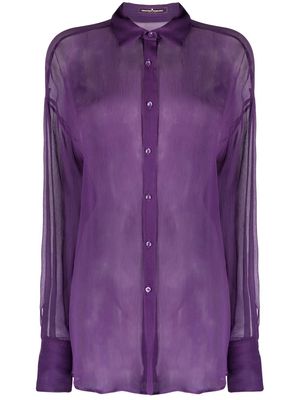 Ermanno Scervino silk long-sleeved blouse - Purple