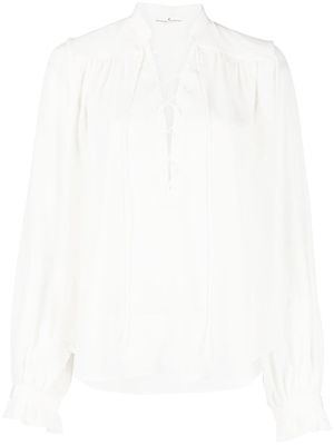 ERMANNO SCERVINO silk tunic top - White