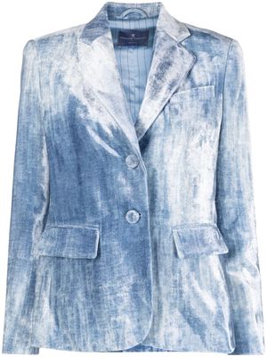 Ermanno Scervino single-breasted velted blazer - Blue