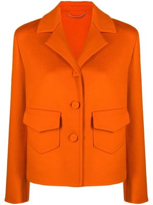 Ermanno Scervino single-breasted virgin wool-cashmere blend jacket - Orange