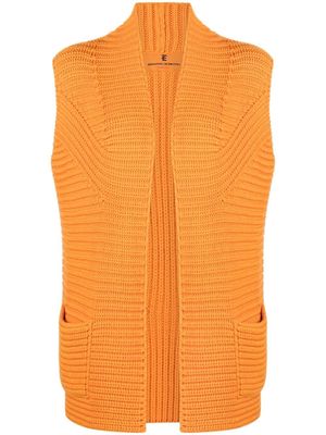 Ermanno Scervino sleeveless knit cardigan - Orange