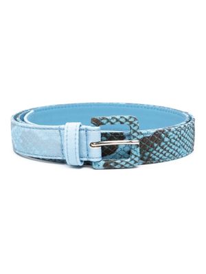 Ermanno Scervino snake-print adjustable belt - Blue