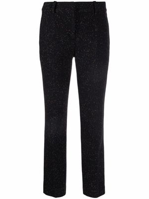 Ermanno Scervino speckle-knit tailored trousers - Black