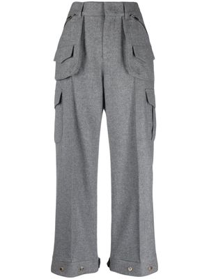 Ermanno Scervino straight-leg wool cargo trousers - Grey