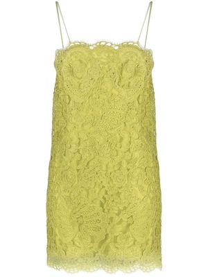 Ermanno Scervino strapless floral-lace minidress - Green