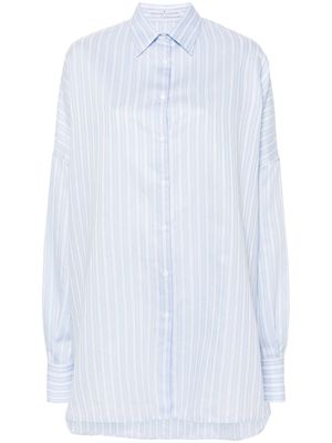 Ermanno Scervino striped batwing-sleeve shirt - Blue