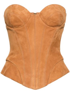 Ermanno Scervino suede corset top - Neutrals