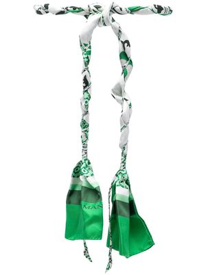 Ermanno Scervino tie-fastening silk belt - Green