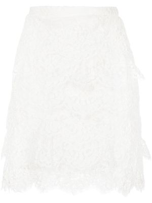 Ermanno Scervino tiered lace skirt - White