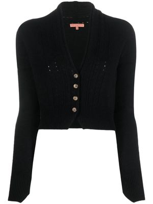 Ermanno Scervino V-neck open-knit cardigan - Black