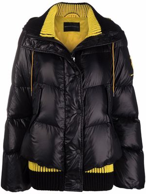 Ermanno Scervino zip-up hooded puffer jacket - Black