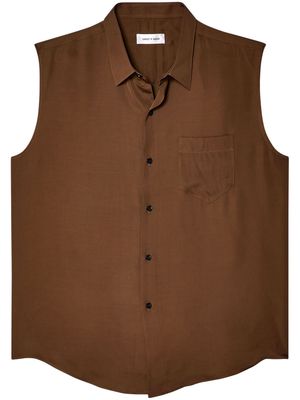 Ernest W. Baker buttoned-up sleeveless shirt - Brown