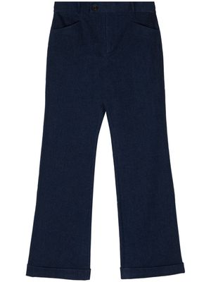 Ernest W. Baker Cuffed 70's flared jeans - Blue