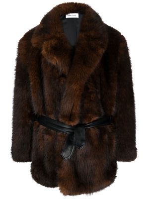 Ernest W. Baker faux-fur coat - Brown