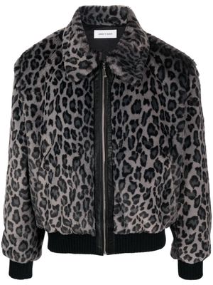 Ernest W. Baker Harrington cheetah-print jacket - Black