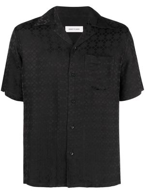 Ernest W. Baker jacquard-pattern short-sleeve shirt - Black