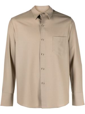 Ernest W. Baker pointed-collar long-sleeve shirt - Brown