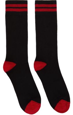 Ernest W. Baker SSENSE Exclusive Black & Red Socks