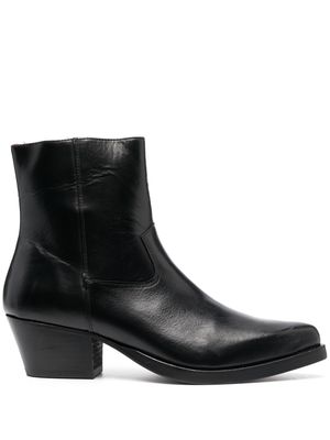 Ernest W. Baker Western leather ankle boots - Black