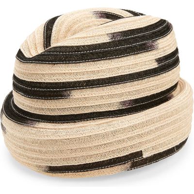 ESENSHEL The Cuff Woven Cloche in Black/Natural Dip Dye 