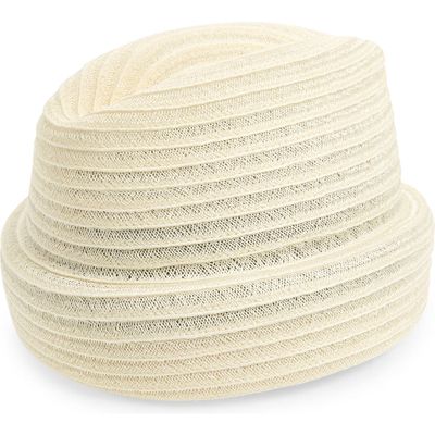 ESENSHEL The Cuff Woven Cloche in Ivory 