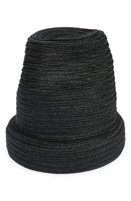 ESENSHEL Yoko Cuff Woven Hat in Black