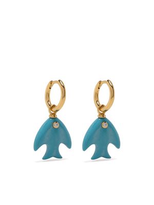 Eshvi bird charm earrings - Blue