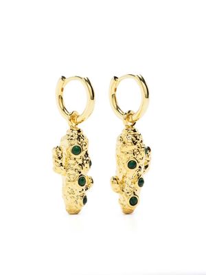Eshvi cactus-charm hoop earrings - Gold
