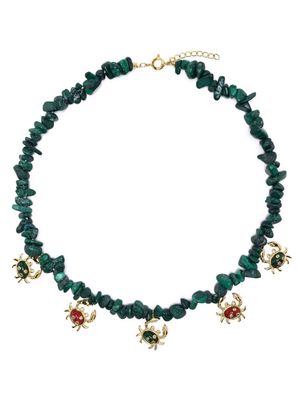 Eshvi crab-charm necklace - Green