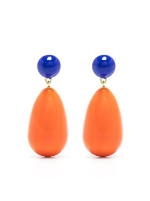 Eshvi drop-design earrings - Orange