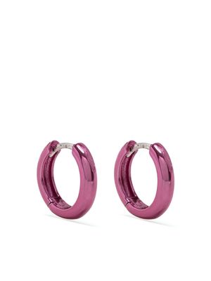 Eshvi electric-tone hoop earrings - Pink