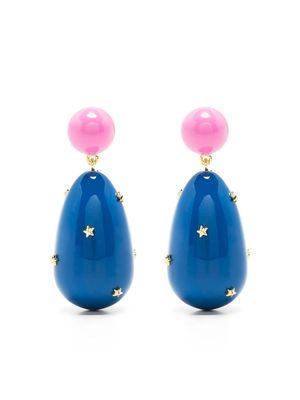 Eshvi enamel drop earrings - Blue