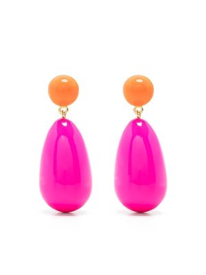 Eshvi enamel drop earrings - Pink