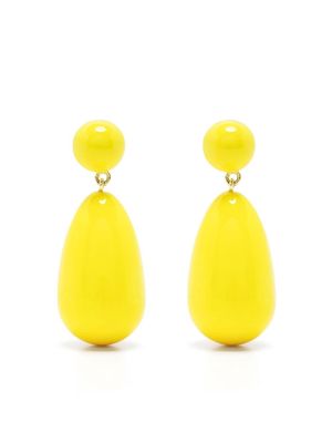 Eshvi enamel gold-plated earrings - Yellow