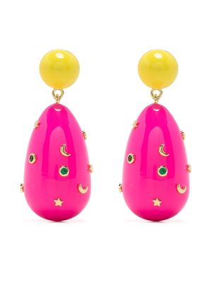 Eshvi Galaxy drop earrings - Pink