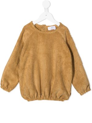 Eshvi Kids elasticated corduroy sweatshirt - Brown