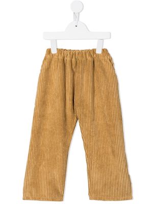 Eshvi Kids elasticated corduroy trousers - Brown