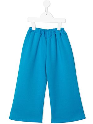 Eshvi Kids wide-leg high-waist trousers - Blue