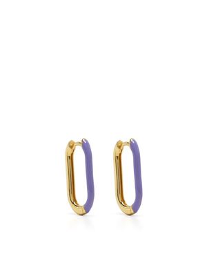 Eshvi mini two-tone hoop earrings - Purple