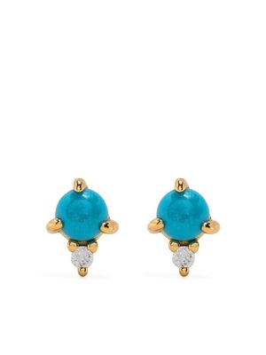 Eshvi pearl detailed earrings - Blue