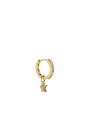 Eshvi star charm hoop earring - Gold