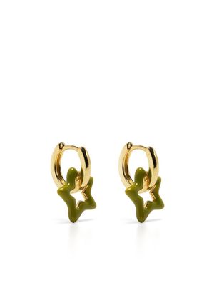 Eshvi star-charm hoop earrings - Green