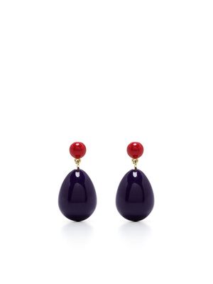 Eshvi two-tone drop earrings - Purple