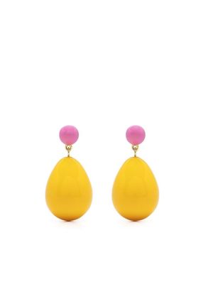 Eshvi two-tone drop earrings - Yellow