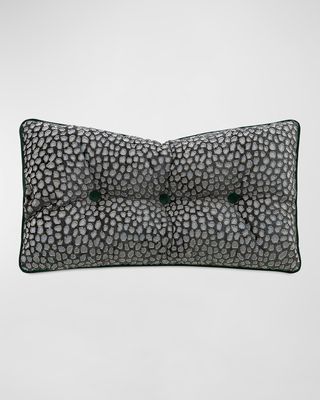 Esmeralda Button-Tufted Decorative Pillow, 15" x 26"